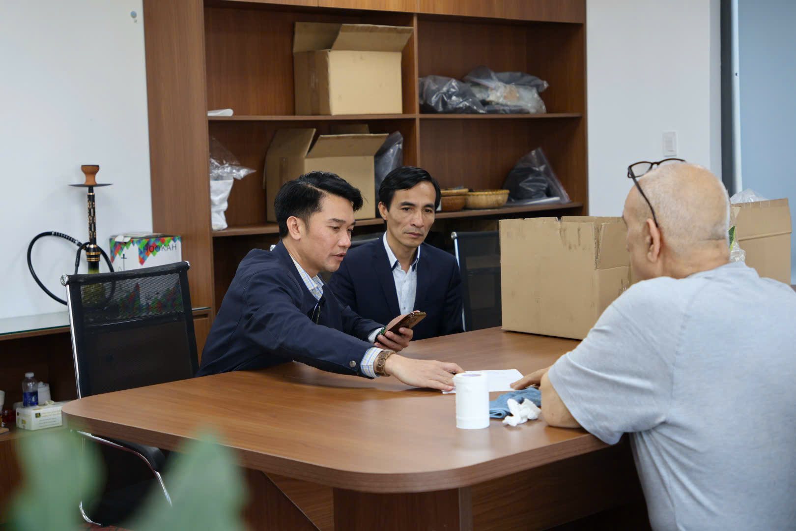 Hardwood charcoal drying yard