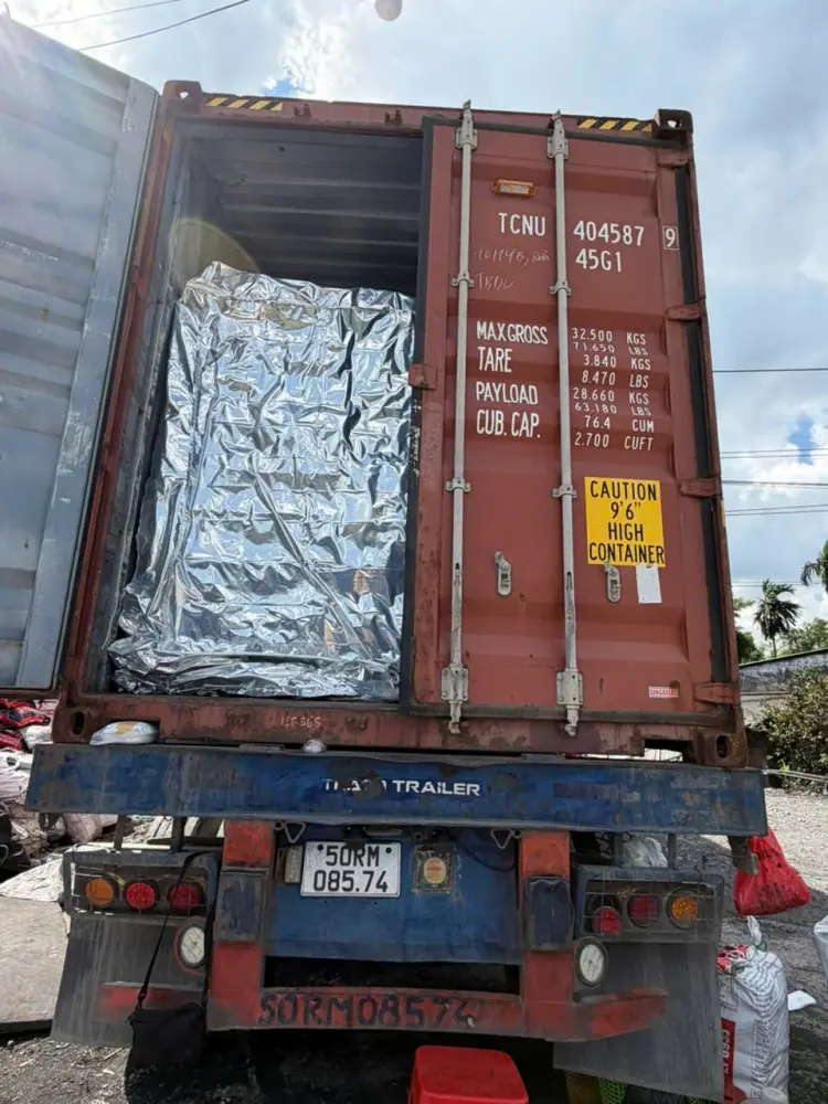 Moisture Barrier Preparation for Charcoal Export