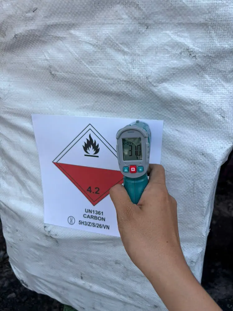 Charcoal Bag Surface Temperature Inspection