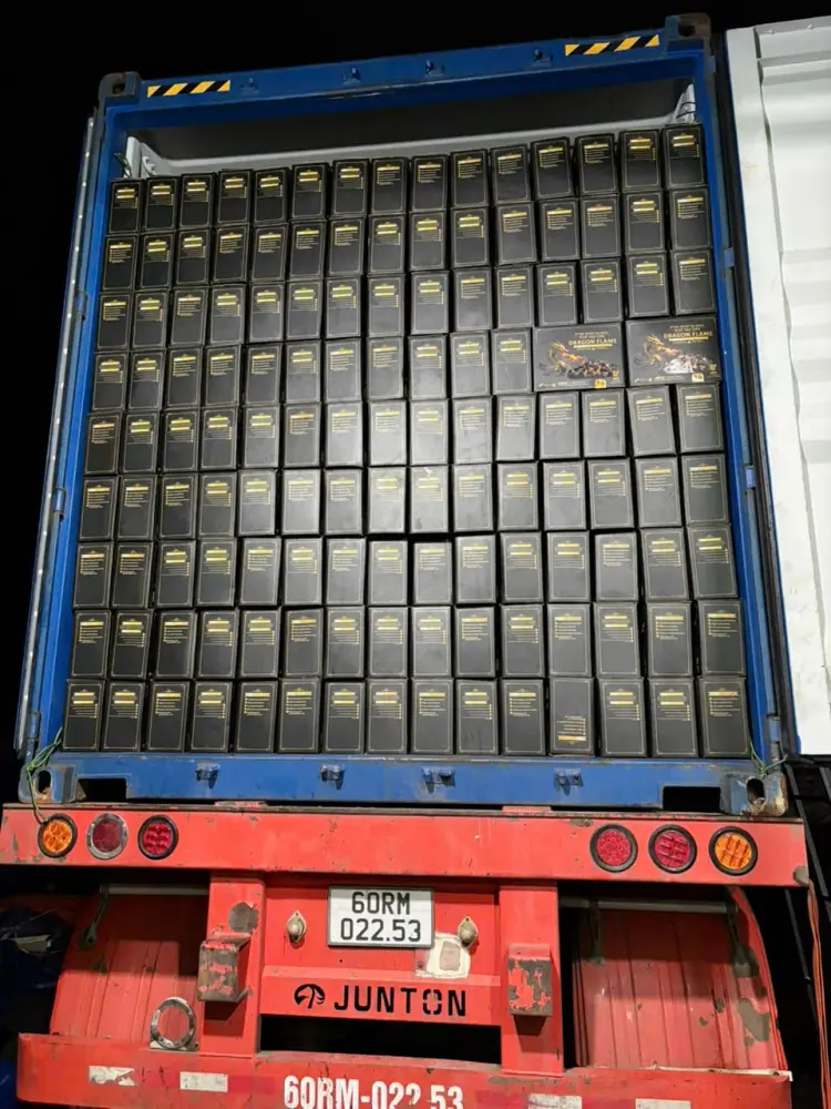 Retail Charcoal Cartons Loaded for Export