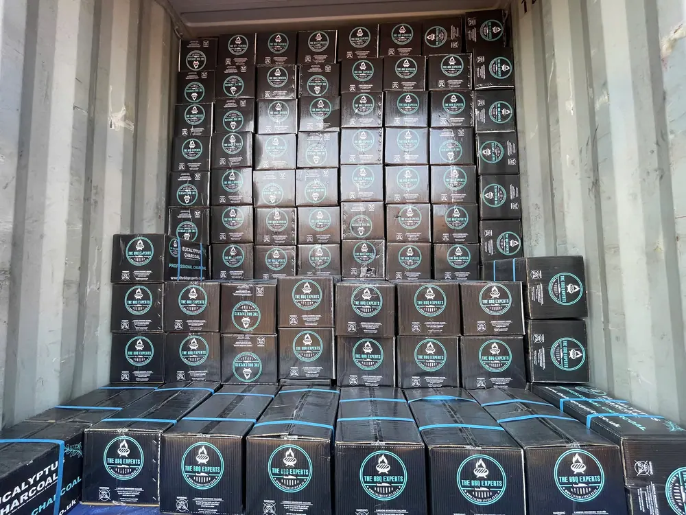 Retail Charcoal Cartons Ready for Shipment